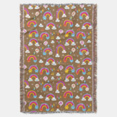 schattig regenboogpatroon deken (Voorkant Verticaal)