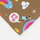 schattig regenboogpatroon fleece deken (Hoek)