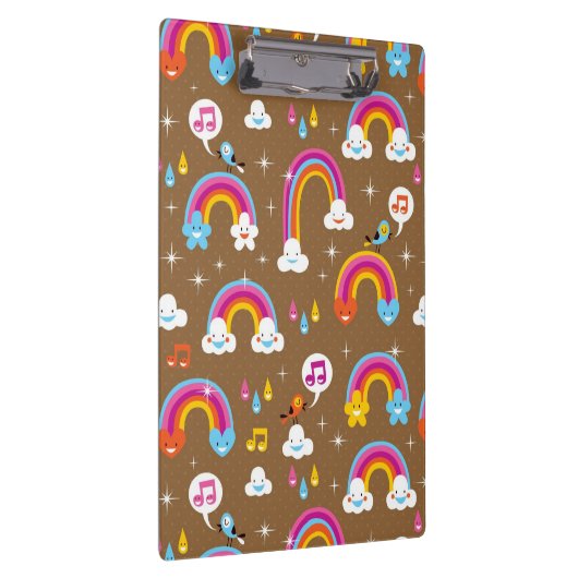 schattig regenboogpatroon klembord (Rechts)