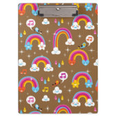 schattig regenboogpatroon klembord (Voorkant)