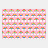 Schattig regenboogpatroon kleurig inpakpapier vel (Voorkant 2)