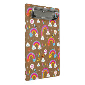 schattig regenboogpatroon mini klembord (Schuin)