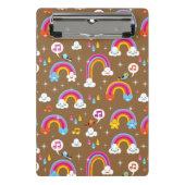 schattig regenboogpatroon mini klembord (Voorkant)