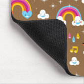 schattig regenboogpatroon muismat (Hoek)