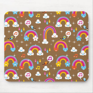 schattig regenboogpatroon muismat