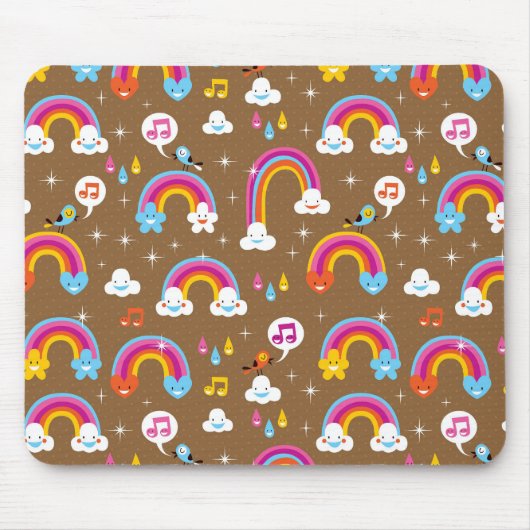 schattig regenboogpatroon muismat (Voorkant)