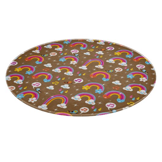 schattig regenboogpatroon snijplank (Hoek)