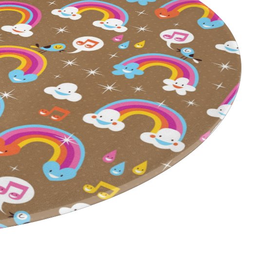 schattig regenboogpatroon snijplank (Hoek)