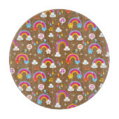 schattig regenboogpatroon snijplank (Voorkant)