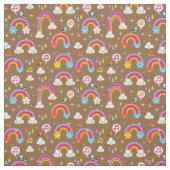 schattig regenboogpatroon stof (Swatch)
