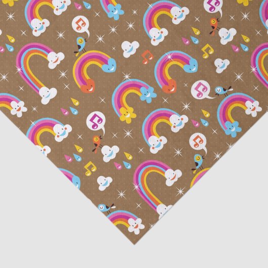 schattig regenboogpatroon tissuepapier (Detail)