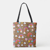 schattig regenboogpatroon tote bag (Achterkant)