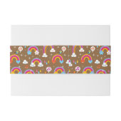 schattig regenboogpatroon uitnodigingen wikkel (Achterkant Voorbeeld)