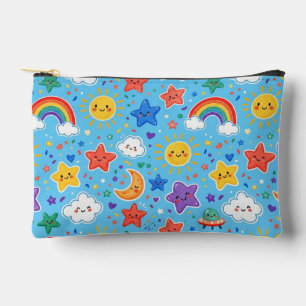 Schattig regenboogruimte naadloos patroon etui