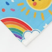 Schattig regenboogruimte naadloos patroon fleece deken (Hoek)