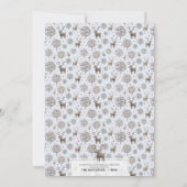 Schattig #Reindeer & bessen pastel blauw aangepast Kaart (Achterkant)