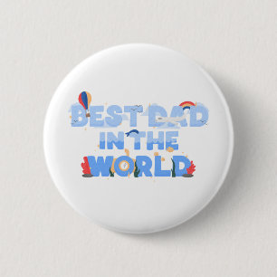Schattig Reis Thema Vader Ronde Button 5,7 Cm