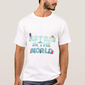 Schattig Reis Thema Vader T-shirt