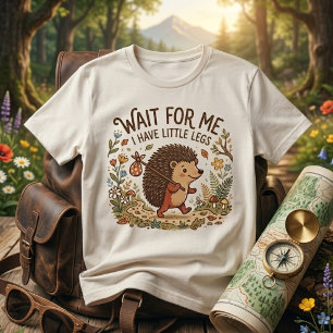 Schattig Reisende Egeltje met Kleine Pootjes Tri-Blend Shirt