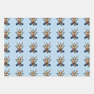 Schattig Rendier Christmas multipack feestelijk Inpakpapier Vel