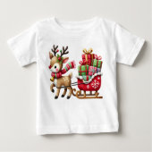 Schattig rendier en slee kerstontwerp (Voorkant)