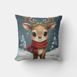 Schattig rendier Kerstmis voor een gezellige woonk Kussen