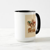 Schattig Rendier Koppel Kerstmug | Kerstcadeau Mok (Voorkant rechts)