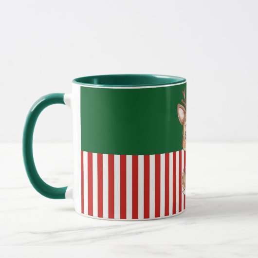 Schattig rendier met cadeaudoos mok (Links)