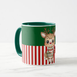Schattig rendier met cadeaudoos mok