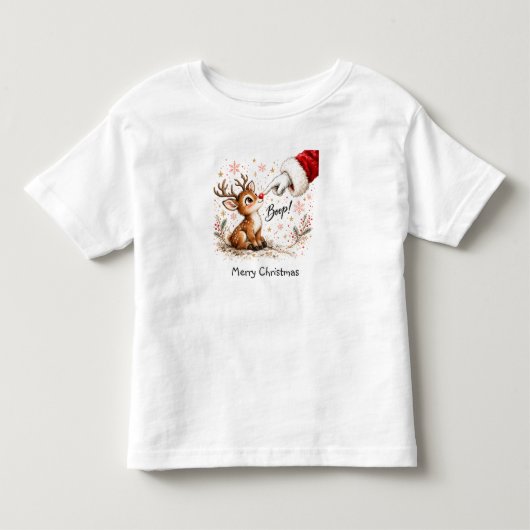 Schattig rendier spel kinder shirts (Voorkant)