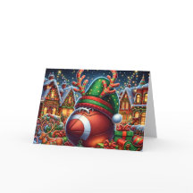 Schattig rendier voetbal kerstmis