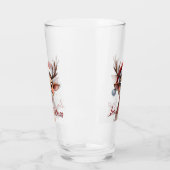 Schattig rendier wenst prettig kerstfeest glas (Links)