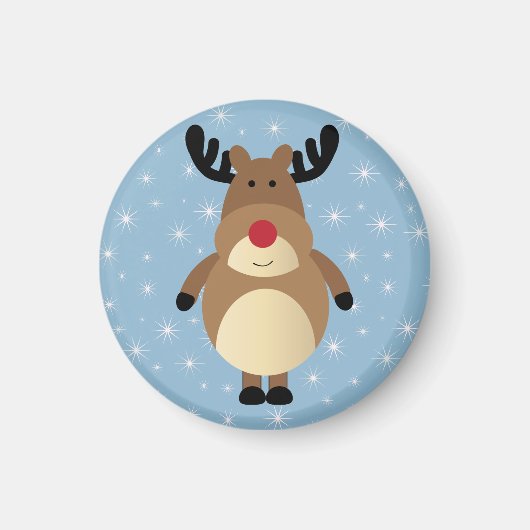 Schattig rendier winter vakantie magneet (Voorkant)