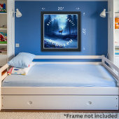 Schattig Rendier Winter Wonderland Bewerkbaar Perfect Poster