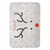 Schattig rendiergezicht, Bokeh Badmat (Voorkant Verticaal)