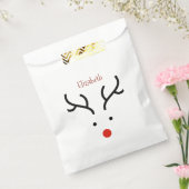 Schattig rendiergezicht, Bokeh Bedankzakje (Gezegeld)