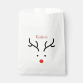 Schattig rendiergezicht, Bokeh Bedankzakje (Voorkant)