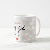 Schattig rendiergezicht, Bokeh Koffiemok (Voorkant rechts)