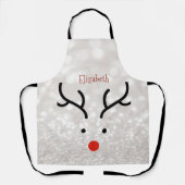 Schattig rendiergezicht, Bokeh Schort (Voorkant)