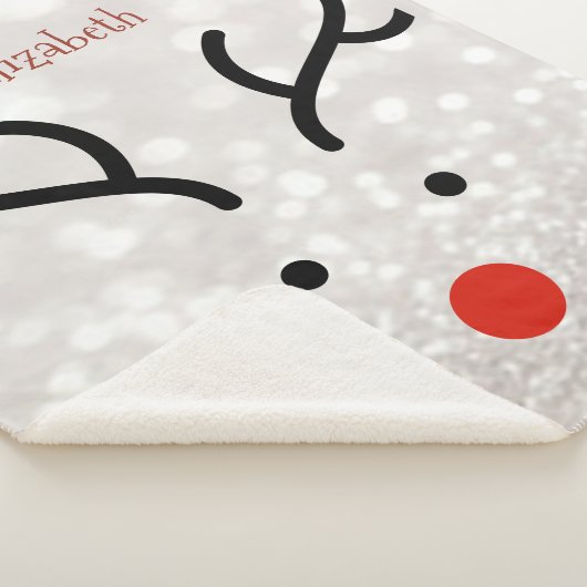 Schattig rendiergezicht, Bokeh Sherpa Deken (3/4)