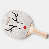 Schattig rendiergezicht, Bokeh Tafeltennisbatje (Zijkant)