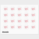 Schattig Rennend Biggetje Varken Ronde Sticker (Vel)