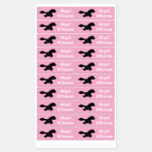 Schattig rennend Shetland pony cartoon persoonlijk Labels (Vel)