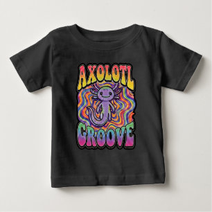 Schattig Retro Axolotl Groove trippy 70 hippie reg