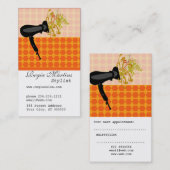 Schattig Retro BeeHive Pattern Beauty Salon Afsprakenkaartje (Voorkant / Achterkant)