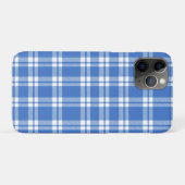 Schattig Retro Blau Gingham Gestreepte Patroon Case-Mate iPhone Case (Achterkant (horizontaal))
