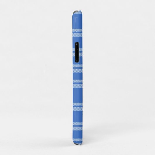 Schattig Retro Blau Gingham Gestreepte Patroon Case-Mate iPhone Case (Achterkant/rechts)