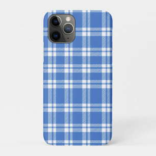 Schattig Retro Blau Gingham Gestreepte Patroon Case-Mate iPhone Case
