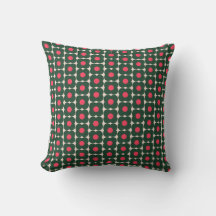 Schattig Retro Bloem Patroon Kerst Roze Groen