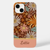 Schattig Retro Boho Bloem Meisjesachtig Case-Mate iPhone Case (Achterkant)